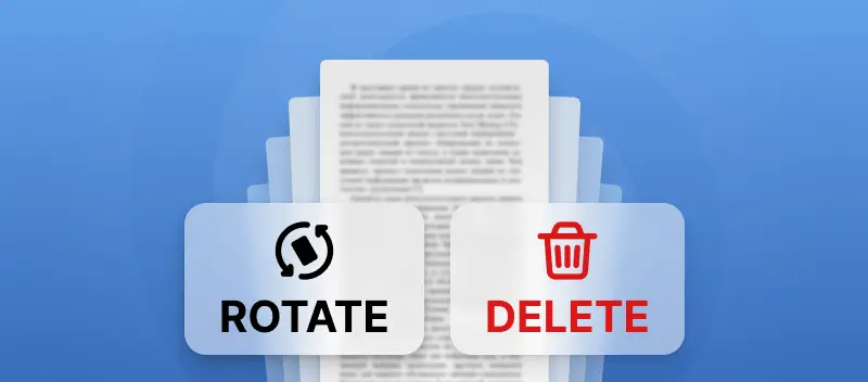 Rearrange PDF Pages, Rotate or Delete Extra Pages for Free